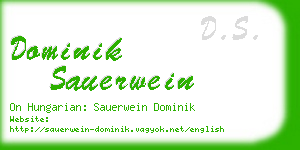 dominik sauerwein business card